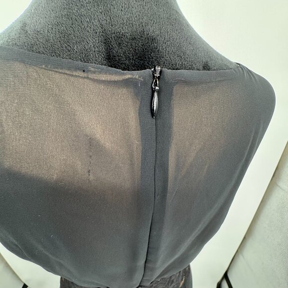 Connected Apparel Babydoll Y2K Faux Wrap Dress 12 Empire Waist Prom Lace Overlay - Picture 5 of 7